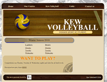 Tablet Screenshot of kewvolleyball.com